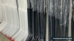 Grouped blank hockey stick blades with different orientations