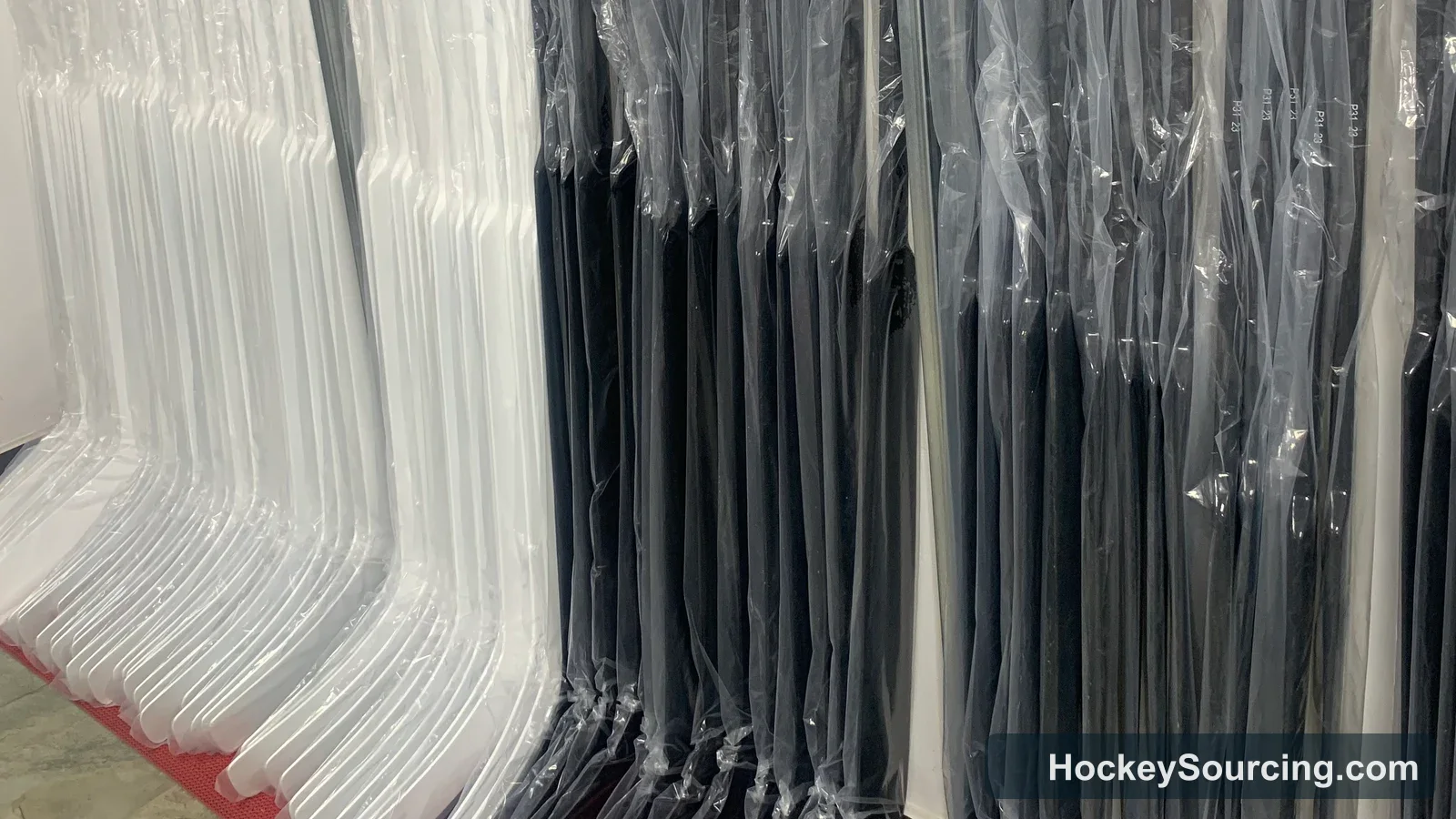 Grouped blank hockey stick blades with different orientations